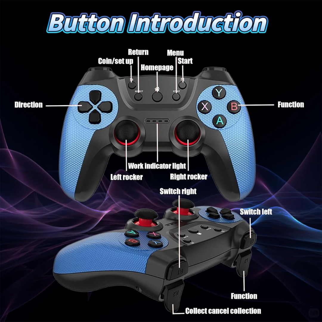 X2 Gaming Console, PLUS BLUE 4K HD Video Games, +30000 Retro Games