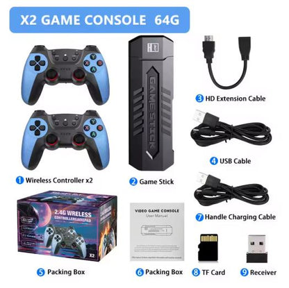X2 Gaming Console, PLUS BLUE 4K HD Video Games, +30000 Retro Games